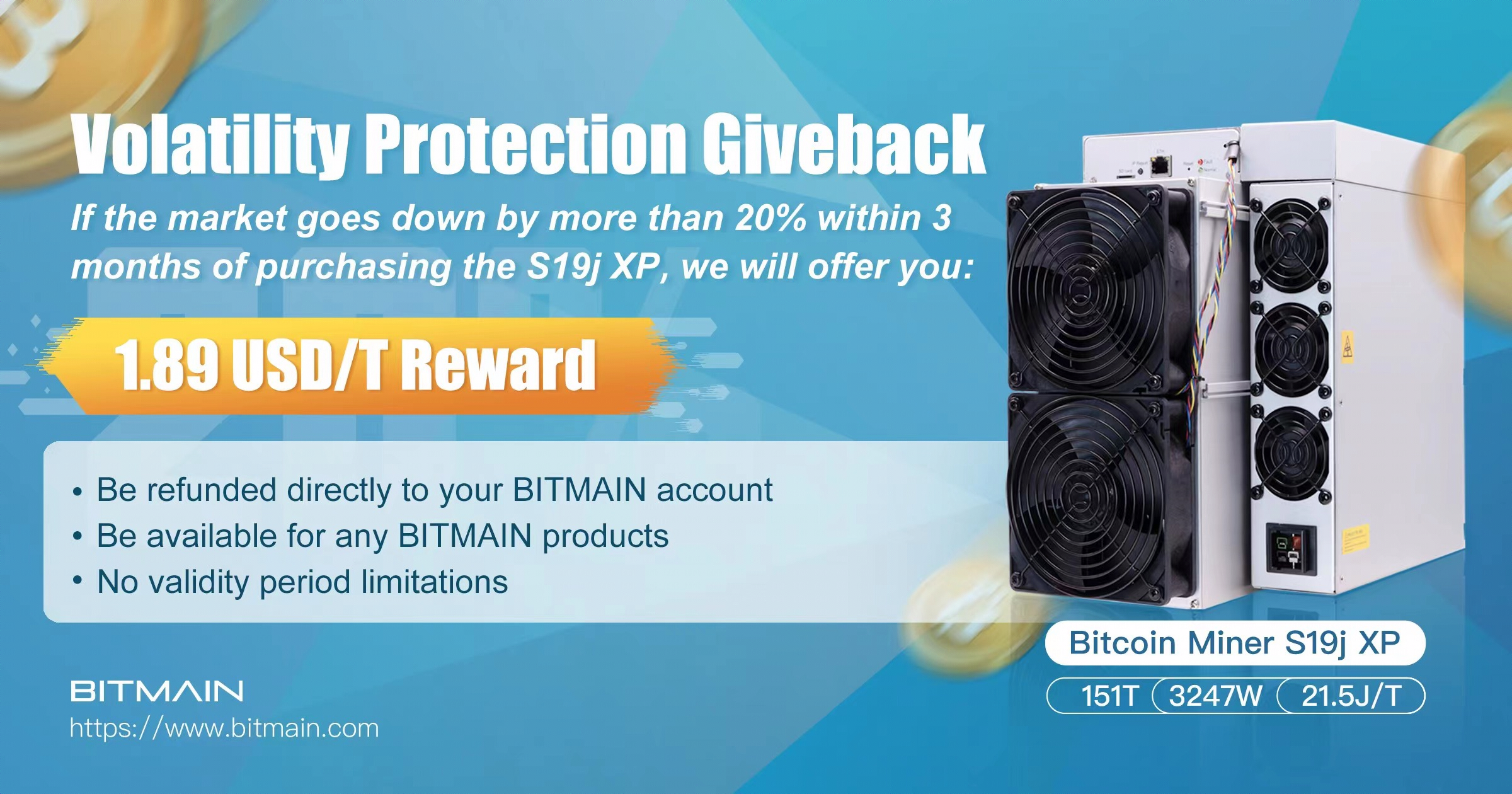 Bitmain Introduces Volatility Protection For S19j Xp Purchas