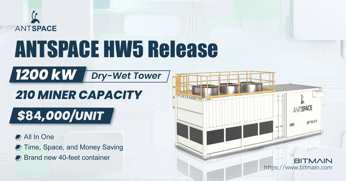Bitmain Launches Antspace Hw5 Hydro Cooling Container