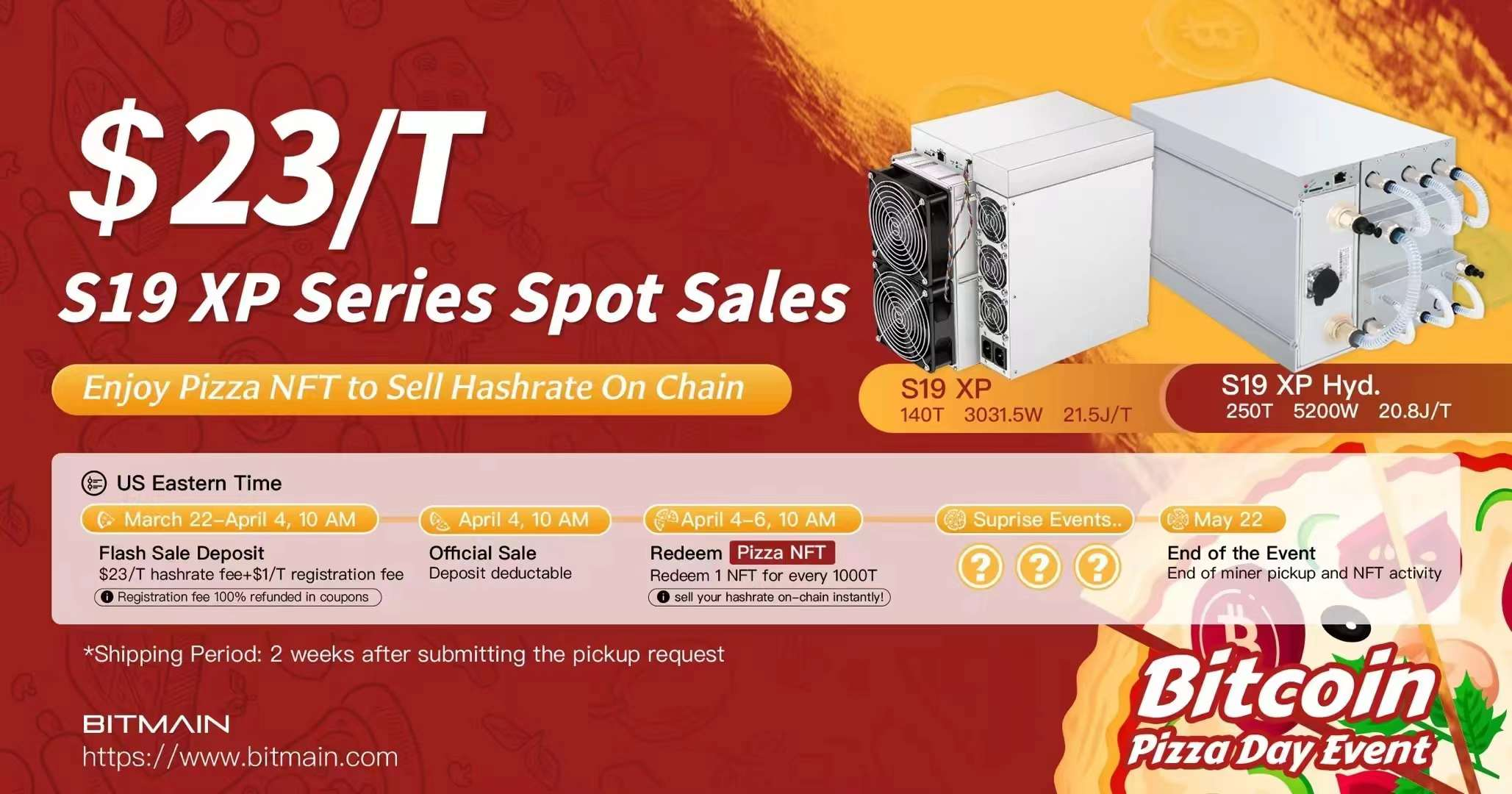 Bitmain Launches Bitcoin Pizza Day Celebration 50 Off For S1