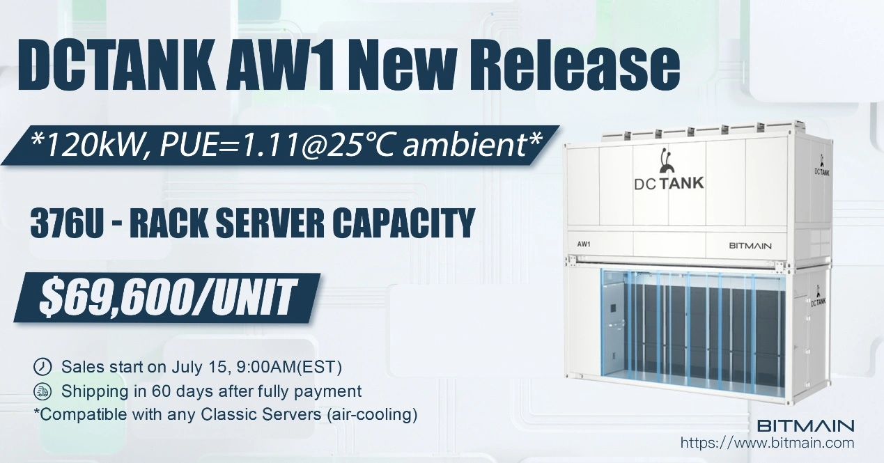 Bitmain Launches Container Dctank Aw1