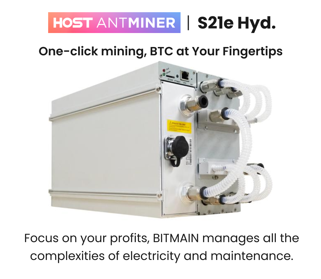 HOST ANTMINER S21e Hyd. - 310T 17J/T