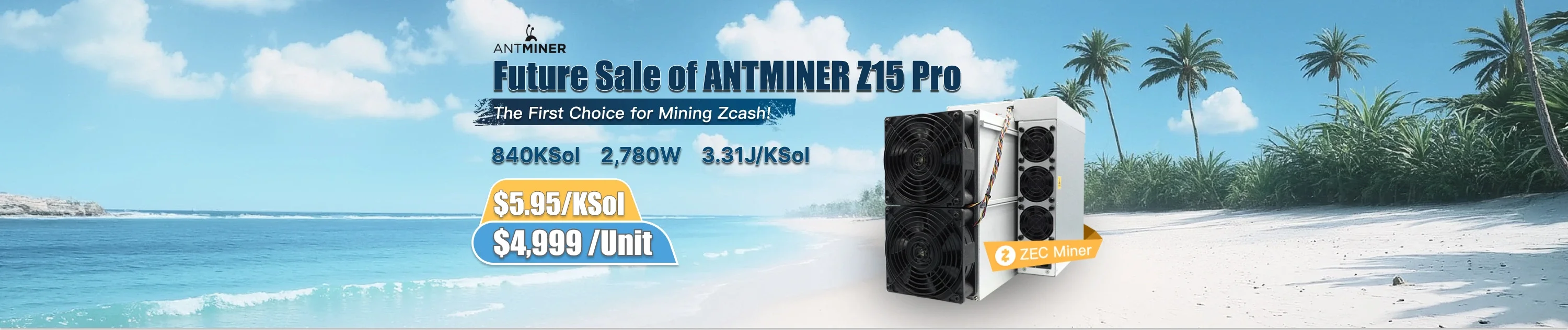 Zcash Miner Z15 Pro - BITMAIN
